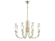 NEWPORT 4550 4558/C new gold , Люстра, Gold Clear glass D68*H46,5/90 cm E14 8*25W