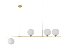 NEWPORT 3840 3840/120 С brass , Люстра , Brass Glass matt white L120*H43,8/250 cm G9 4*25W