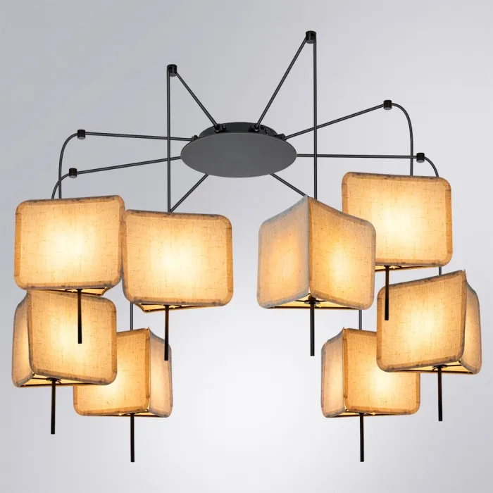 Подвесная люстра Arte Lamp TRIXIE A7084SP-8BK | Дом Декора