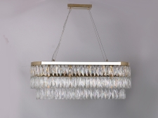 NEWPORT 10120 10128+6/S gold , Люстра, Polished champagne gold Clear crystal L90*28*H34/134 cm G9 14*40W