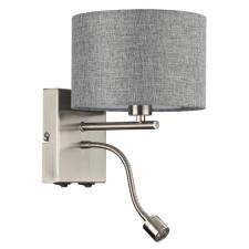 8251/2W MODERNI LN26 530  никель/серый, металл/текстиль бра Е14 40W + LED 3W 4000K 220V NIKKI